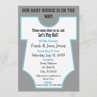 Rookie Baby Shower Invite