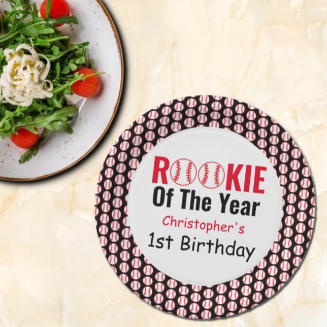 Rookie Baseball 1st Birthday Paper Plate (Creator Uploaded)