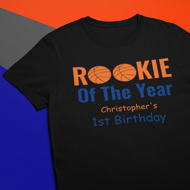Rookie Basketball 1st Birthday Baby T-Shirt (Creator Uploaded)