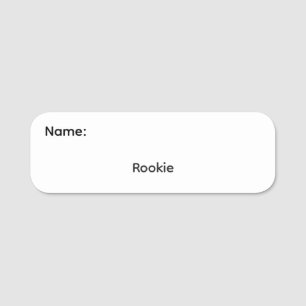 Rookie Classic Name Tag Magnetic