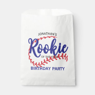 Rookie of the Year 1st Bday Baseball Favour Bags