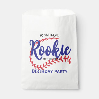 Rookie of the Year 1st Bday Baseball Favour Bags