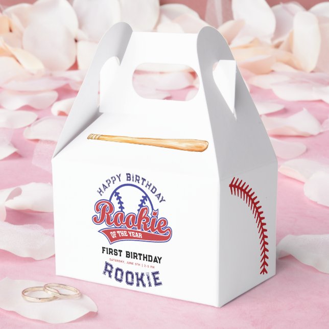 Rookie of the Year 1st birthday baseball Favour Box (Wedding)