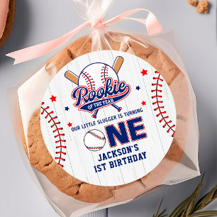 Rookie of the Year 1st Birthday Baseball Sticker