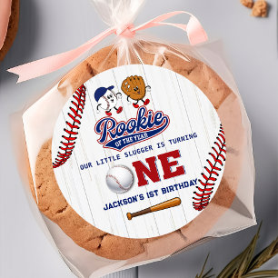 Rookie of the Year 1st Birthday Baseball Sticker
