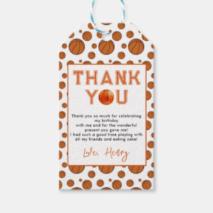 Rookie of the Year 1st Birthday Basketball Gift Tags