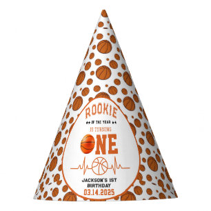 Rookie of the Year 1st Birthday Basketball  Party Hat