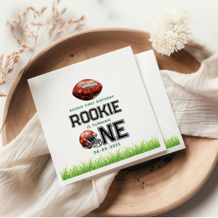 Rookie of the Year 1st Birthday Football Boy's Napkin
