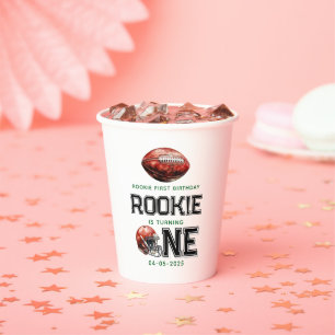  Rookie of the Year 1st Birthday Football Boy's  Paper Cups