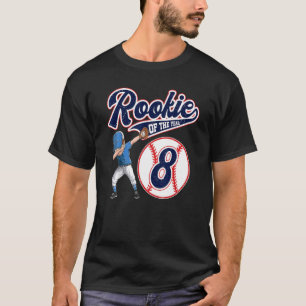 Rookie Of The Year 8th Birthday  Boys Kids Born 20 T-Shirt