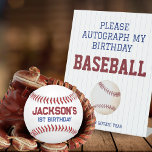 Rookie of the Year Autograph my Birthday Baseball  Pedestal Sign<br><div class="desc">Elevate the excitement of your birthday celebration with our "Please Autograph My Birthday Baseball" Pedestal Sign. This beautifully designed sign is not just a piece of decor; it's a cherished invitation for your guests to leave their mark on a special keepsake. 🎂 Picture this: your little one, surrounded by friends...</div>