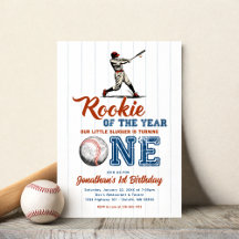 Rookie of the Year Baseball 1st Birthday