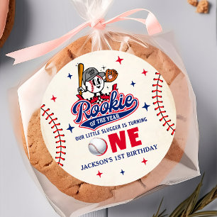 Rookie of the Year Baseball  1st Birthday Sticker