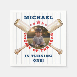 Rookie of the Year Baseball Birthday Party Napkins