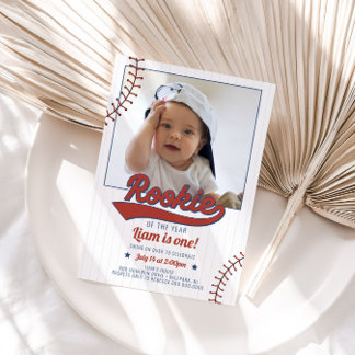 Rookie of the Year First Birthday Invitation