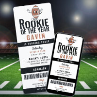 Rookie Of The Year Football Customised Birthday