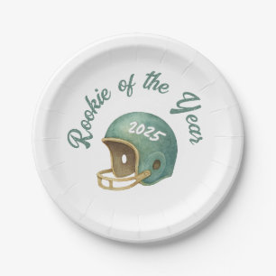 Rookie of the Year Football  Paper Plate
