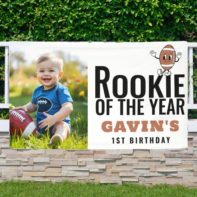 Rookie Of The Year Football Vinyl Birthday Banner (Creator Uploaded)