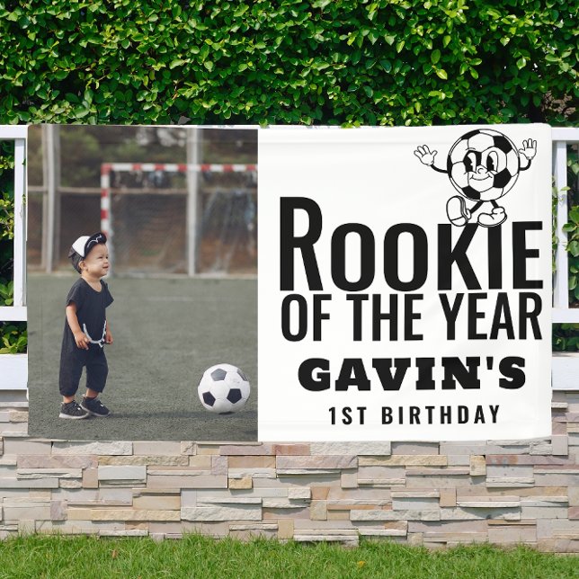 Rookie Of The Year Soccer Vinyl Birthday Banner (Creator Uploaded)