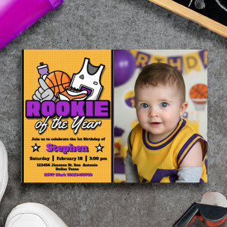 Rookie of the Year with Photo Landscape Invitation