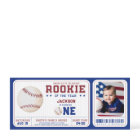 Rookie Year 1st Birthday Baseball Ticket PHOTO