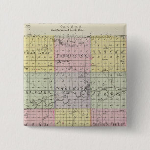 Rooks County, Kansas 15 Cm Square Badge