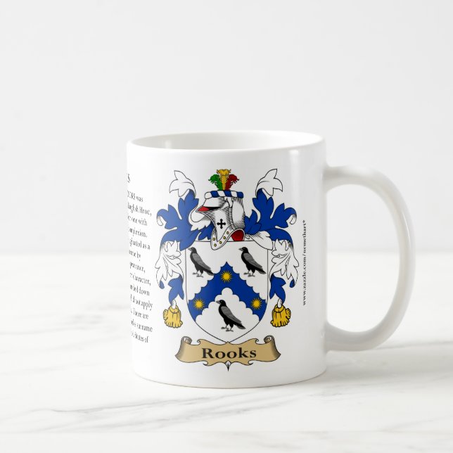 Rooks, the Origin, the Meaning and the Crest Coffee Mug (Right)