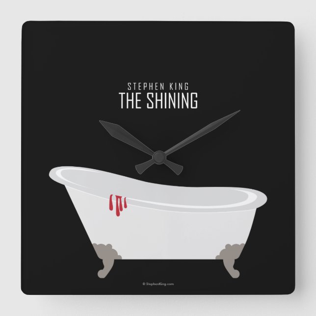 Room 217 Bathtub Square Wall Clock (Front)