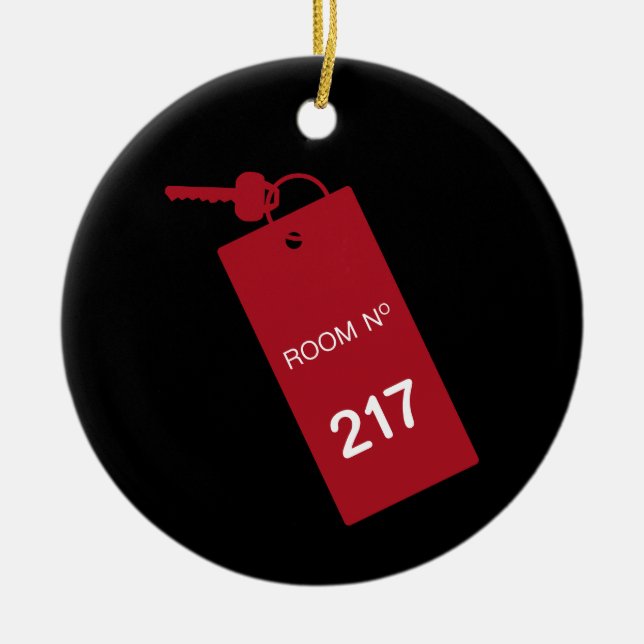 Room 217 Keys Ceramic Tree Decoration (Front)