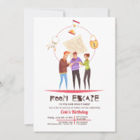 Room Escape Party Invitation