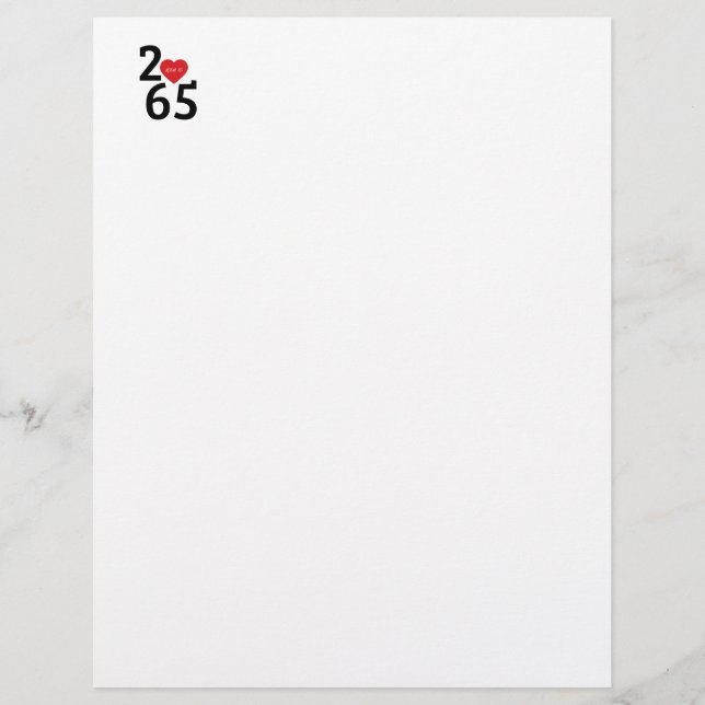 Room Number 256 in   Custom Letterhead (Front)