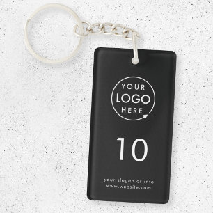 Room Number Black Hospitality Business Modern Key Ring