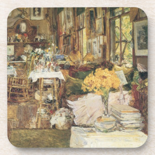 Room of Flowers by Childe Hassam, Vintage Fine Art Coaster