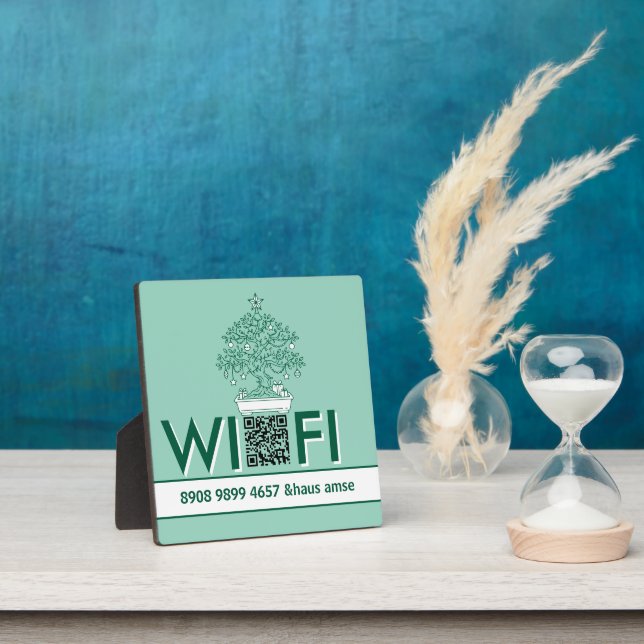 Room Rental Hostel WiFi Sign  Plaque (Insitu)