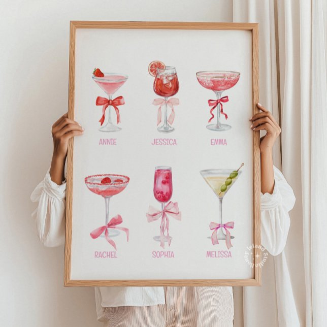 Roomate Cocktail Drinks Personalised College Dorm  Poster (Creator Uploaded)