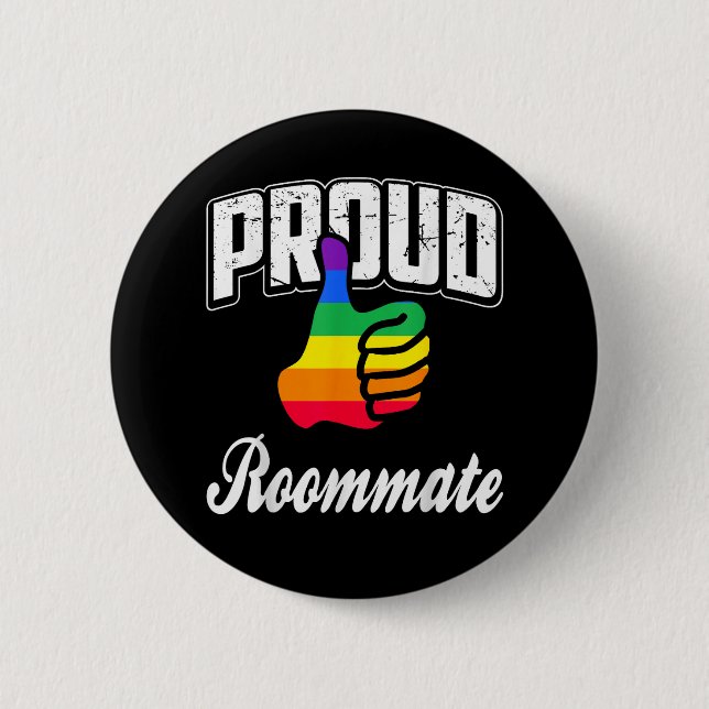  Roommate Gay Pride 6 Cm Round Badge (Front)