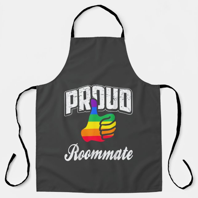  Roommate Gay Pride Apron (Front)