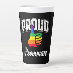 Roommate Gay Pride Latte Mug