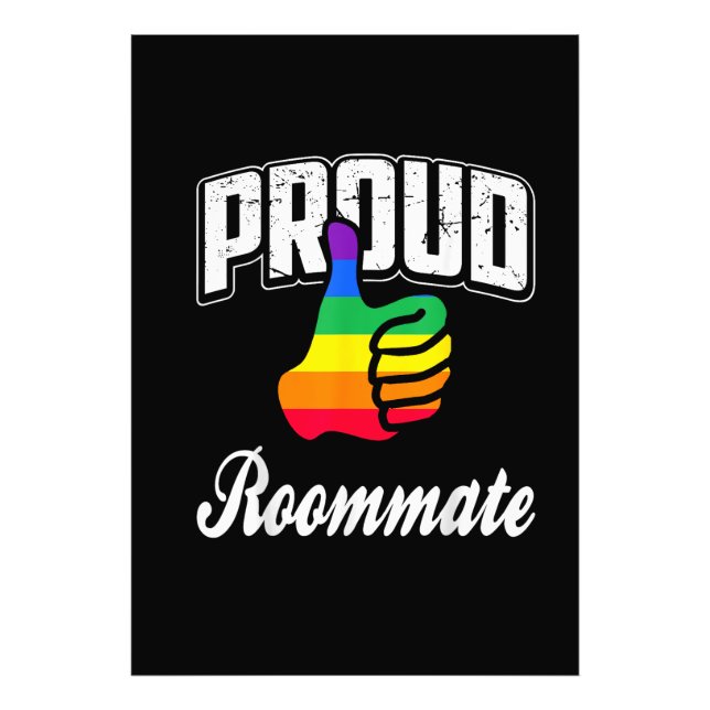  Roommate Gay Pride Photo Print (Front)