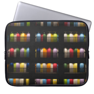 ROOMS WITH ASSORTED-COLOR DOORS LAPTOP SLEEVE