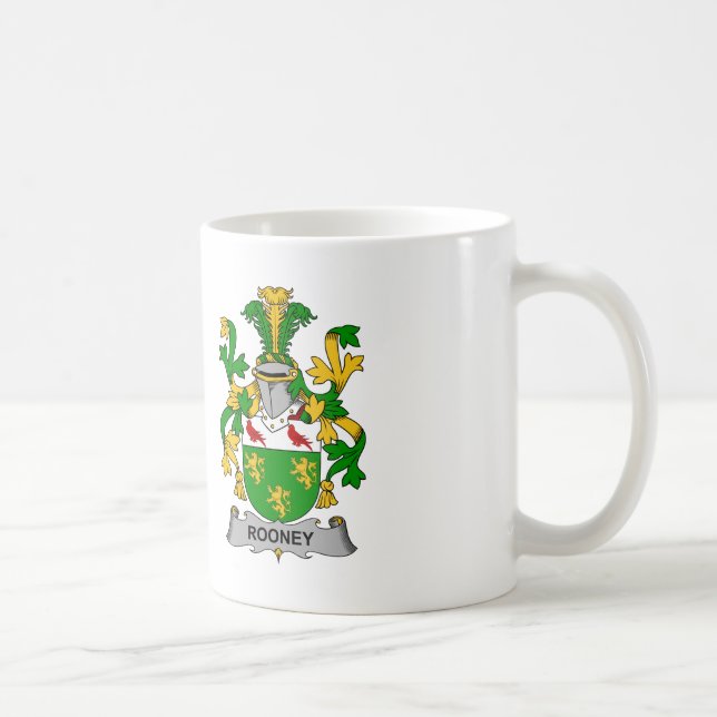 Rooney Family Crest Coffee Mug (Right)