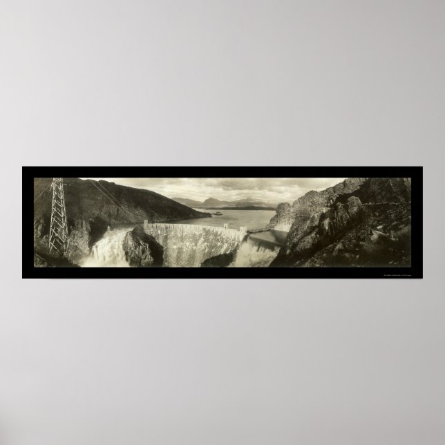 Roosevelt Dam Overflow Photo 1916 Poster (Front)