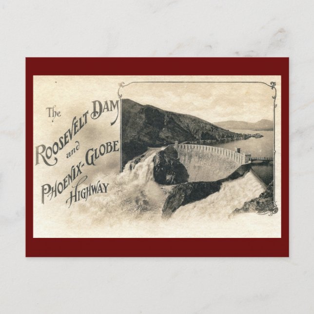 Roosevelt Dam Vintage Postcard (Front)
