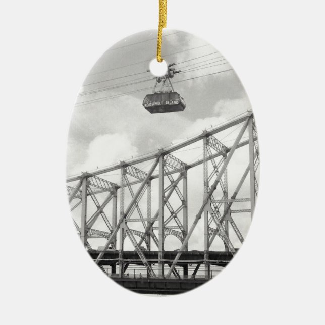 Roosevelt Island Tramway, NYC, Analogue (film) Ceramic Tree Decoration (Front)