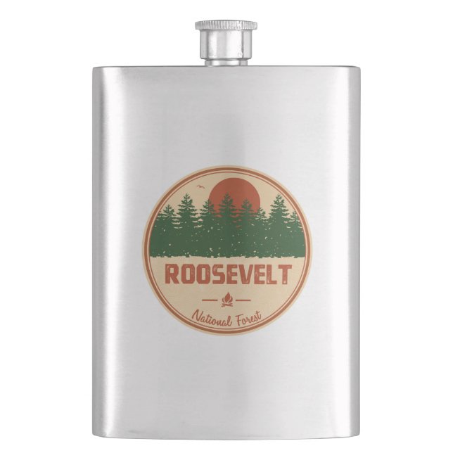 Roosevelt National Forest Hip Flask (Front)