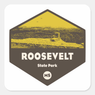Roosevelt State Park Mississippi Square Sticker