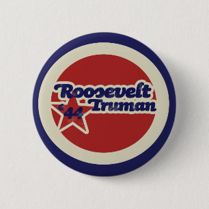 Roosevelt Truman 44 6 Cm Round Badge