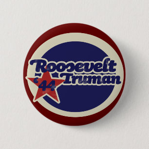 Roosevelt Truman 44 6 Cm Round Badge