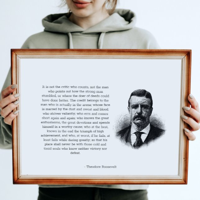 Roosevelt's Man in the Arena Horizontal Poster (Creator Uploaded)