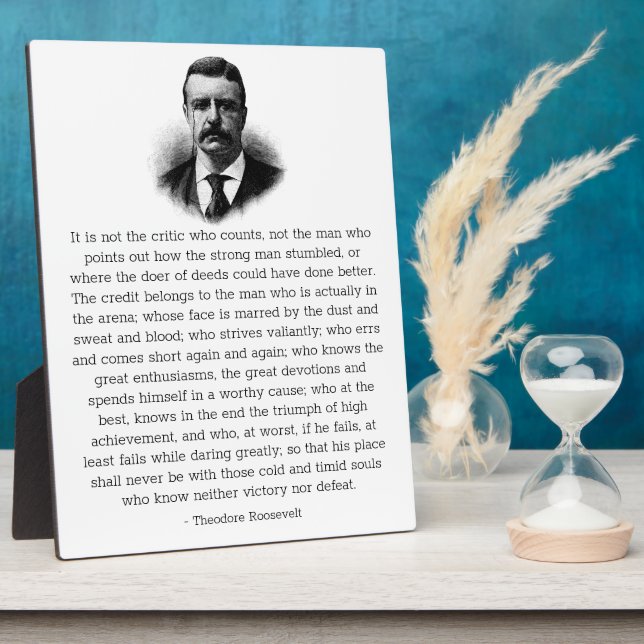 Roosevelt's Man in the Arena Plaque (Side)